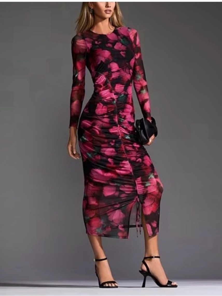 New Ted Baker Lilzaan Bodycon Dress With Bow Drawcord Us Size 4 Ted Size 1